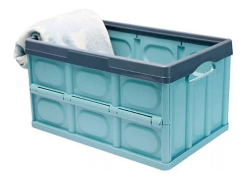 Cotidiana Folding Plastic Box 24L Celeste 0