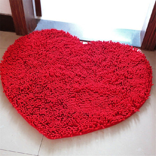 Generic Alfombra Habitación O Baño Corazon Roja 1