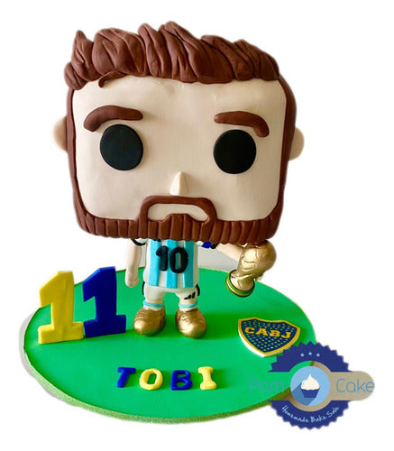 Pamcakehouse Torta Messi Funko Pop Argentina Campeón Mundial America Copa 0