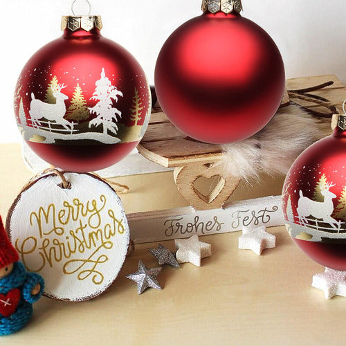 Briful Christmas Ornament Balls 3.15 Inches, Set of 9 1