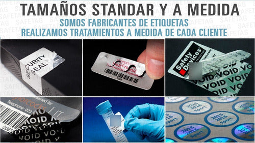 100 Etiquetas Seguridad Fajas Garantia Void Holograma 10mm Reparaciones Productos Equipos Destructibles Cascara De Huevo 1