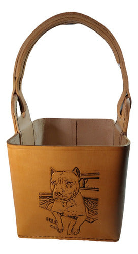 Small Personalized Leather Mate Basket 0