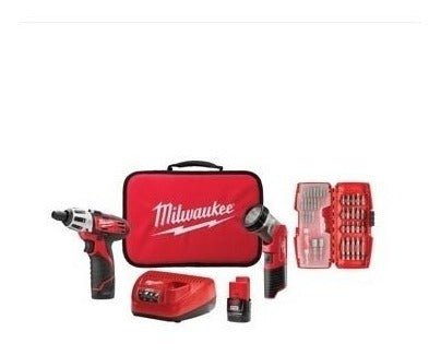 Milwaukee Screwdriver Kit with Bits + LED Flashlight - Ynter 0