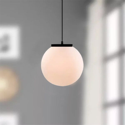 Modern Hanging Globe Pendant Lamp LED Compatible 1 Light Small 0