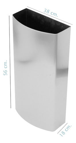 Large Wall-Mounted Stainless Steel Trash Bin 1