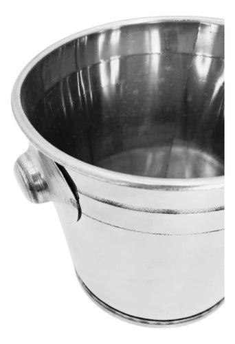 Carballeda Ice Bucket with Pompon 10cm for 2 Persons Stainless Steel 1