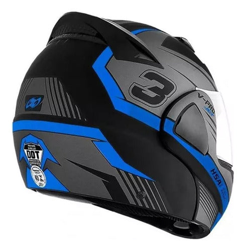 Casco Rebatible V-pro Jet - Aprobado - Biela Motos 1