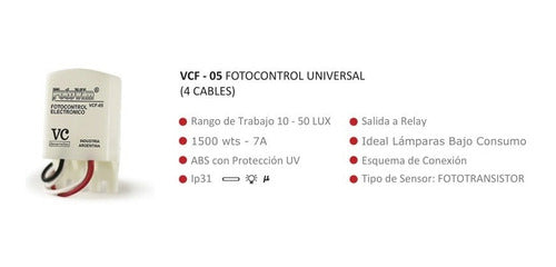 ANILEM ILUMINACIÓN Fotocelula / Fotocontrol 1500w Todo Tipo Lampara 4 Cables 1