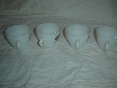 Tazas Te Cafe Rigopal Vidrio Blanco Son 4 Leer 7