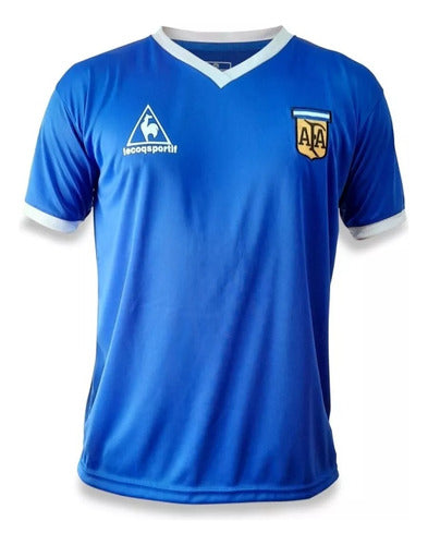 Vintage Argentina 1986 Blue Maradona Retro T-shirt 0
