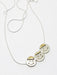 IVANALA Gold Necklace with 3 Faces Charms - Sterling Silver and Gold - Choice of Faces - Italian Silver Chain 3