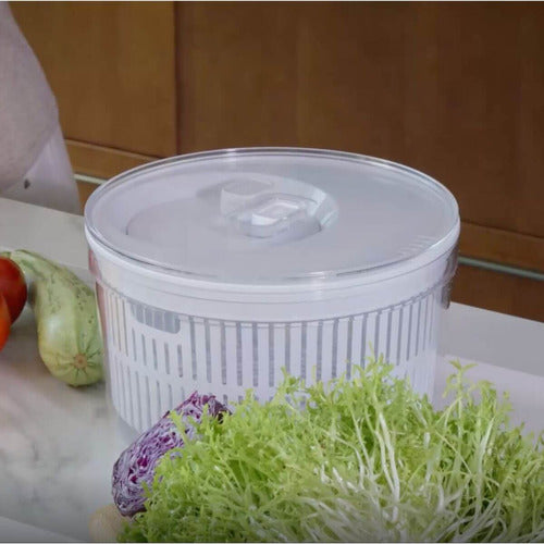 Conjunto Centrífuga E Organizador De Salada Clear Fresh 5,5l 3