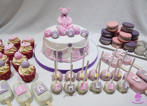 Mesa Dulce Baby Shower 30 Pers - Primer Año Torta Cupcakes 1