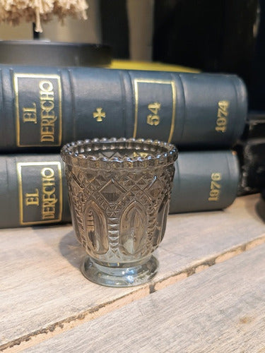 Casa Ekdahl Crown Glass Candle Holder | Smoke 1