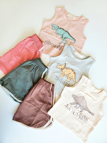 SET Conjunto De Short Y Musculosa _ Stop! Pretty Dino 6