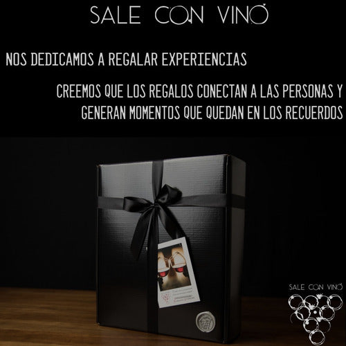 Regalo Box Madera Vino Privado + 1 Copa Vidrio + Grabado 5