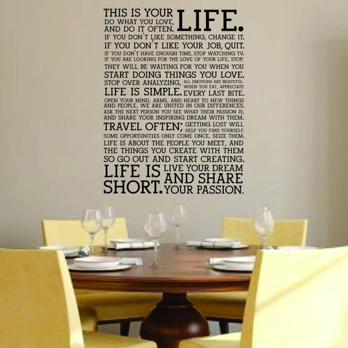 Decorative Vinyls! Holstee Manifesto, Personalized Texts 2