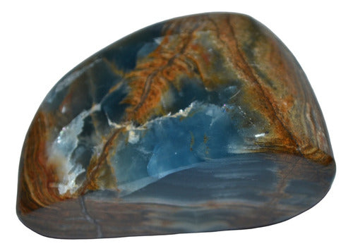 Blue Polished Onyx 275g 9cm Il Giardino Mineral Jewelry 0