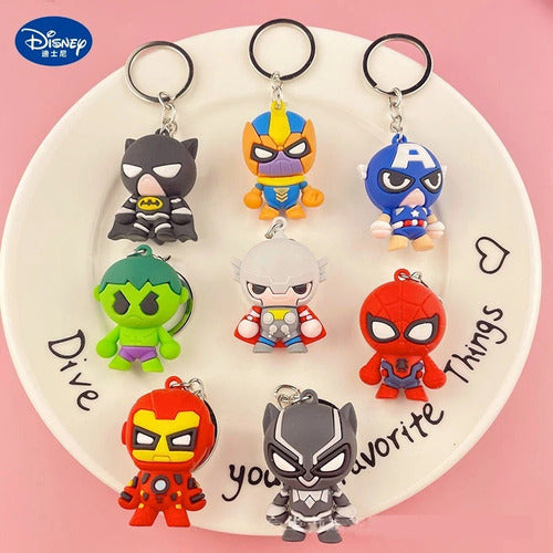 Generic Marvel 3D Rubber Keychain Pack of 3 1