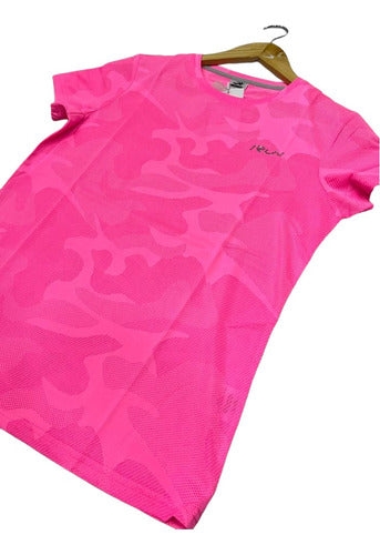 Women's Camouflage Sparkle Sports T-shirt by I Run 26