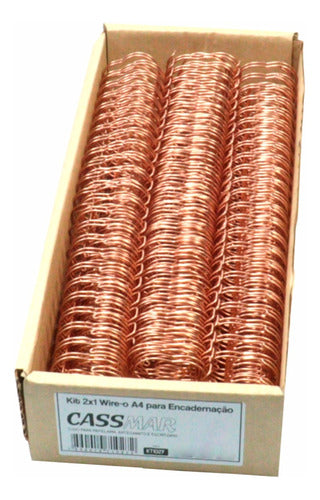 Wire-o Para Encadernação 2x1 A4 Rose Gold 1  200 Fls 24un 0