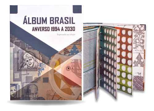 Álbum Para Moedas Cruzeiro ,cruzado + Plano Real 1994 A 2030 1