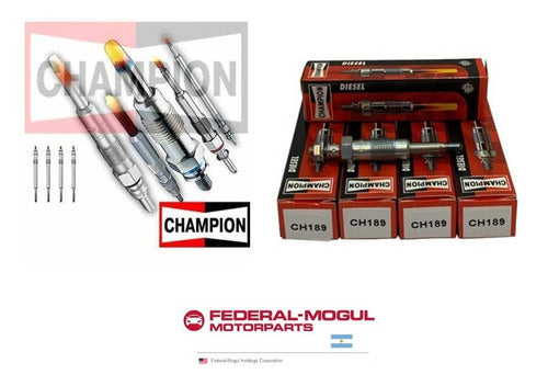 Champion Bujia Pre Calentamiento X4 Fiat Fiorino Uno 1.3 1.7 Diesel 0