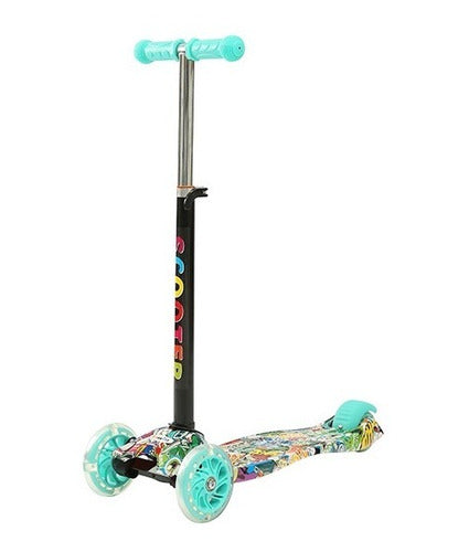Folding Aluminum 3-Wheel Kids Scooter with Silicon Wheels 0