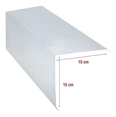 Zingueria Asamblea L Galvanized C30 15x15cm x 2m 1