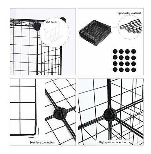 Organizador De Cubos Rejillas De Metal 24.8 L X 12.4 W X 4 5