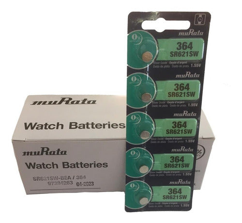 Renata Murata 364 Silver Oxide Batteries - Box of 100 Units 1