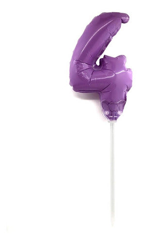 Tu Mundo Violet Number Balloon with Stand 5