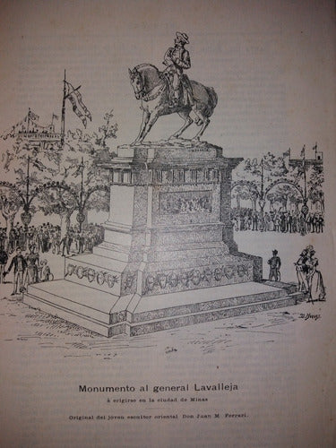 Revista Ilustrada 1899 Monumento Lavalleja Minas J. Ferrari 1