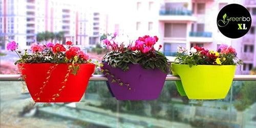 GreenBo Oval Balcony and Railing Planters 5