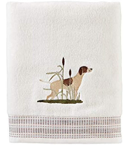 Skl Home Adirondack Dogs Toalla De Baño, Blanca 0