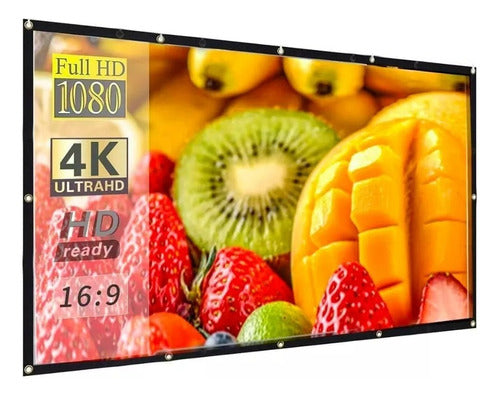 120-Inch Projector Screen for Indoor or Outdoor Use 0