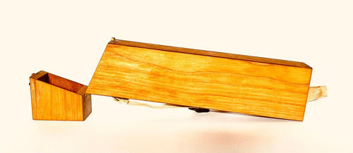 Elm Wood Brush Box with Strap 1