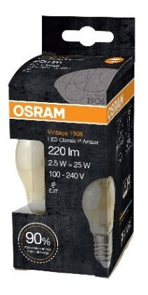 Osram Pack X2 Vintage LED Lamp 1906 Classic P 2.5W E27 1