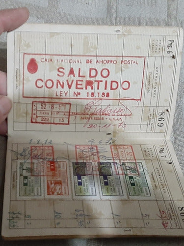 Caja Nacional Ahorro Postal, Libreta Ahorros, Sueldo 1960. 3