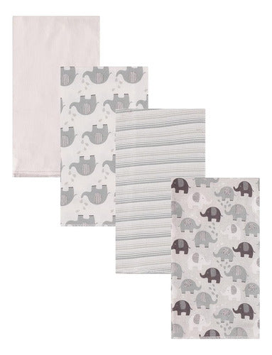 Buttons & Stitches Cudlie 4 Pack of Receiving Blankets 0