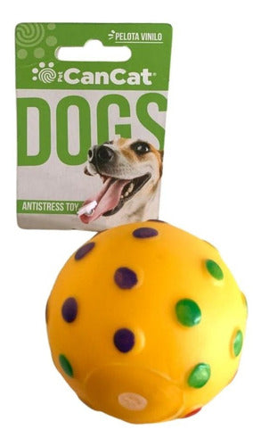 CanCat Dog Toy Ball with Squeaker - 6cm 0