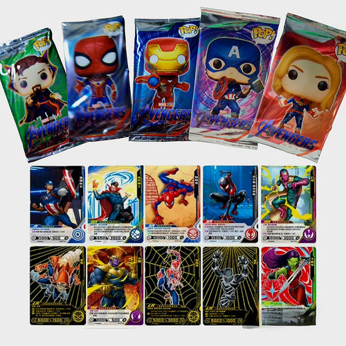 Cotillon Luminoso Mi Souvenir 70 Holographic Cards Avengers Piñata Souvenir 0