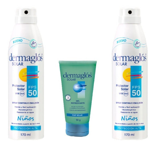 Dermaglos Kids Combo Sunscreen Sprays and After-Sun Gel 0