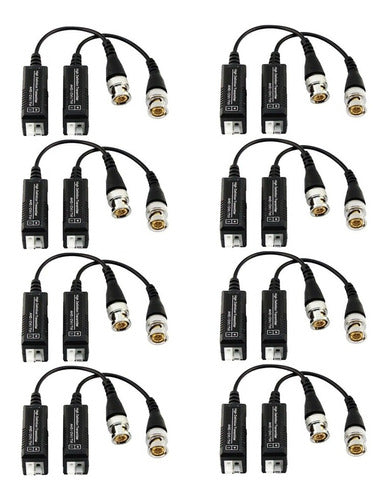 Balun Cctv Hd Pasivo Ahd Hdtvi Hdcvi Cvbs Bnc A Cable Utp X8 0