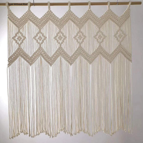 Achart Macrame Door Curtains - Handcrafted Macrame Panels 1