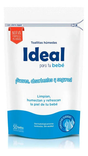 Toallitas Humedas Ideal Para Bebe Humectante X50 Uni 0