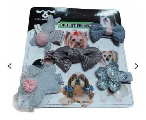 Lili Pet Pinzas Broches Para Pelo De Perro/set X 5 Un -varios Diseños 0