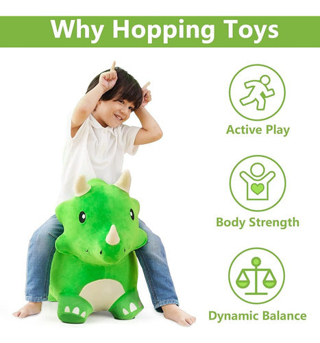 iPlay, iLearn Bouncy Pals Kids Dinosaur Hopper Toys, Toddler 1