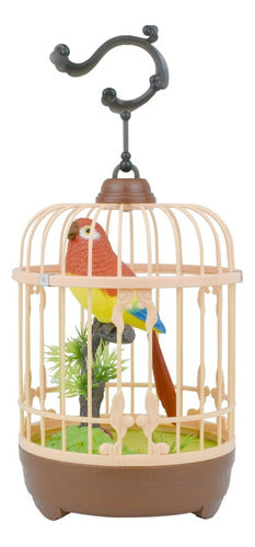 Generic Bird with Sound and Movement in Battery-Operated Cage 1