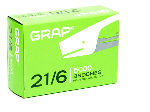 Kores Broches Abrochadora Grap 21/6 X 4 Cajas De 5000 Ganchos C/u 5